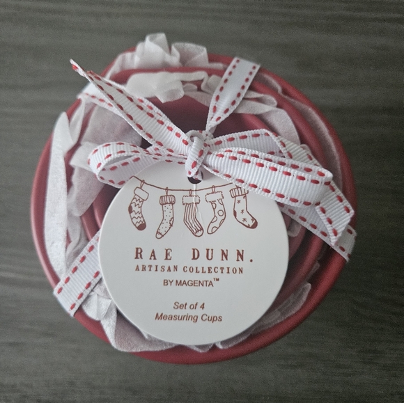 Rae Dunn Red Peppermint Measuring Cups - Picture 3 of 4